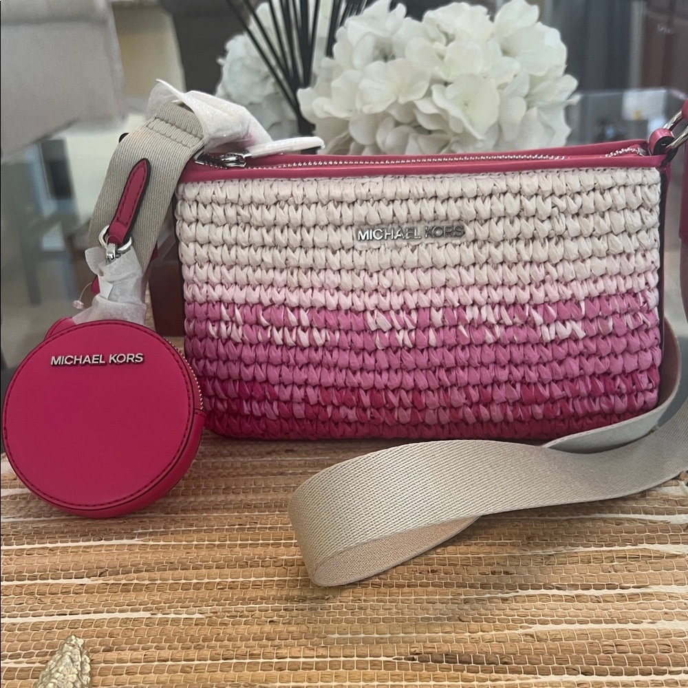Michael Kors Pink and Cream Ombre Crossbody Bag